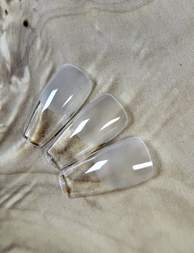 Kostka Gel Tips – Coffin Medium – Half Matt Kostka Gel Tips – Coffin Medium – Half Matt - Image 1